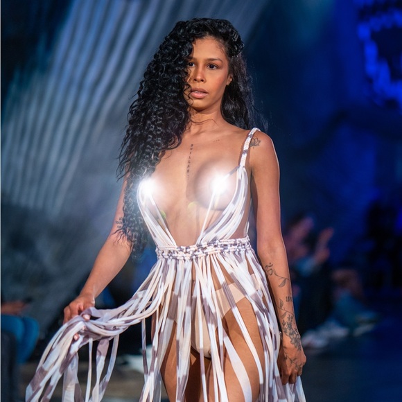 Handmade Macramé Dress GoodVibeGoda Original Piece - Picture 2 of 16